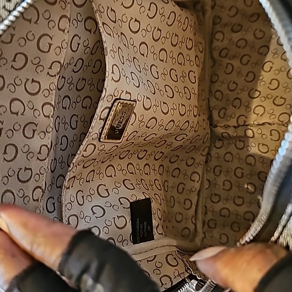 Guess Gray Monogram Backpack with Black Details - Picture 8 of 11